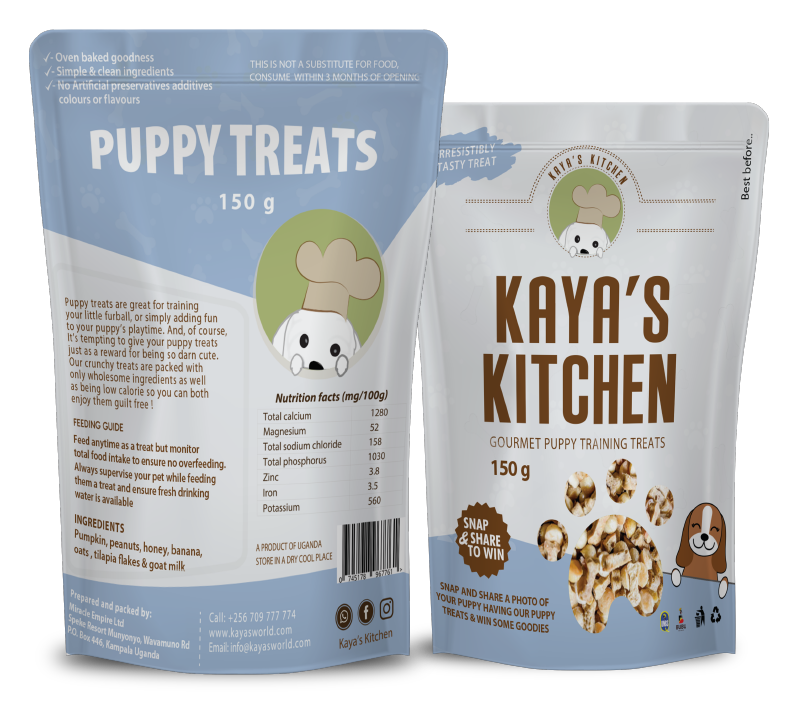 DOG TREATS - PUPPY TREATS 150gms - KAYA'S KITCHEN